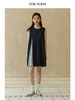 ForPoem 现货 24/SS原创设计醋酸条纹褶不对称微A字系结连衣裙 商品缩略图0