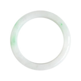 【天然正品】然无杂裂糯种飘绿54号翡翠手镯200624NJS21