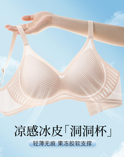 【298选3】A1-【A-C杯】【超薄凉感冰皮洞洞杯】裸感无痕美背内衣无钢圈聚拢夏季薄款文胸  月舞花眠 商品图9