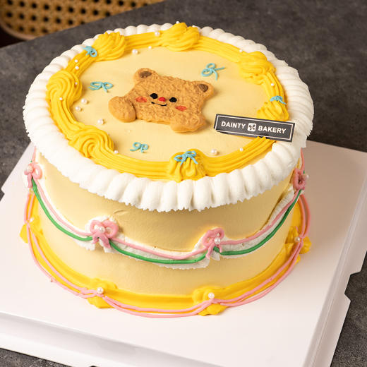 儿童蛋糕 | 黄色小熊蛋糕加高6寸8寸（纯动物奶油新鲜水果夹心 提前1天预定） 商品图3