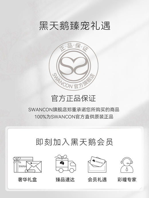 【swancon日抛】美瞳日抛10片自然款素颜棕色小直径黑天鹅一次性隐形眼镜 商品图3