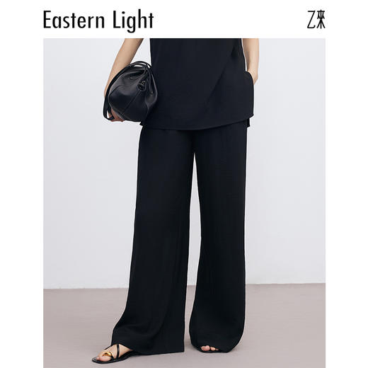 Eastern Light/乙来【韩国皱丝麻】夏季凉感阔腿裤显瘦垂感裤子女 新款 商品图4