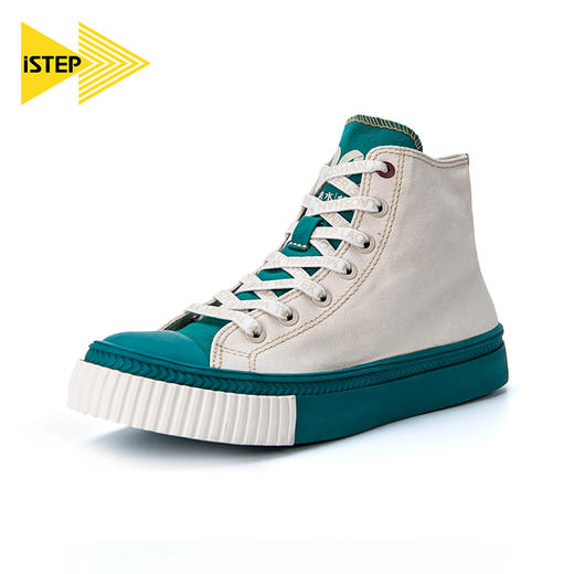 ISTEP白花蛇草水联名圆标高帮帆布鞋男女同款 商品图3