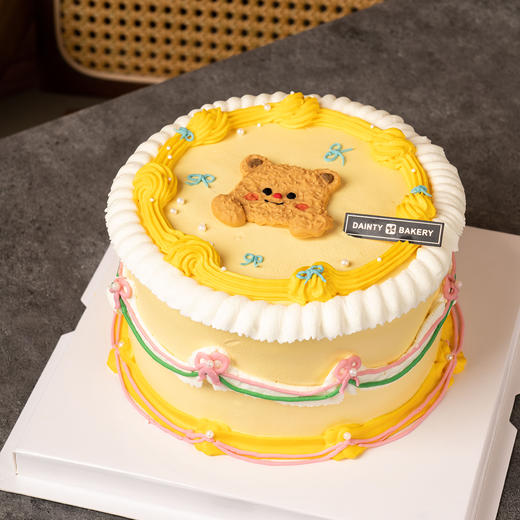 儿童蛋糕 | 黄色小熊蛋糕加高6寸8寸（纯动物奶油新鲜水果夹心 提前1天预定） 商品图2