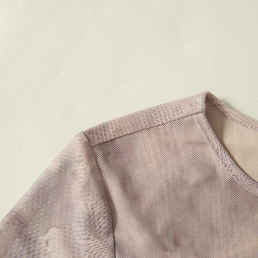 假两件设计感印花网纱拼接镂空连衣裙女轻奢温柔长裙V2942193 商品图5