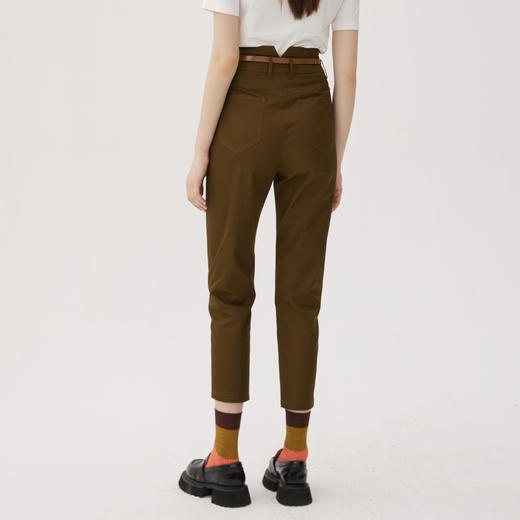 谜底休闲裤女2024秋季款通勤百搭高腰宽松萝卜裤九分裤248MK8302 商品图2