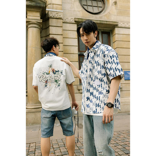 【断码清仓】HX 夏季翻领短袖衬衫S103422196101 商品图3