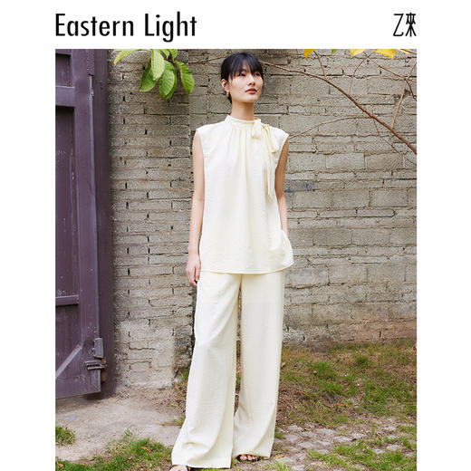 Eastern Light/乙来【韩国皱丝麻】夏季凉感阔腿裤显瘦垂感裤子女 新款 商品图7