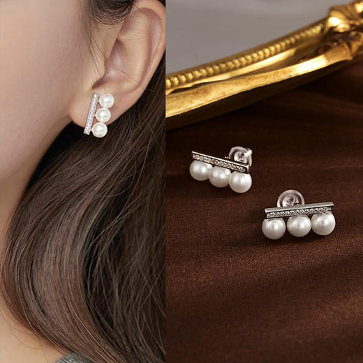 ysxb-07003【云赏珠宝】杜杜老师专属福利-玫瑰的故事耳饰明星同款经典平衡木系列天然淡水高品质珍珠项链 商品图2