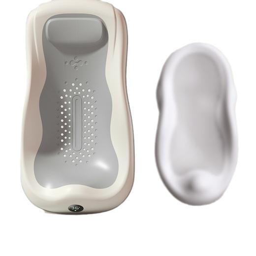 婴儿洗澡躺椅宝宝洗澡浴架新生儿浴盆坐托浴网浴床感温可坐躺浴架 商品图4