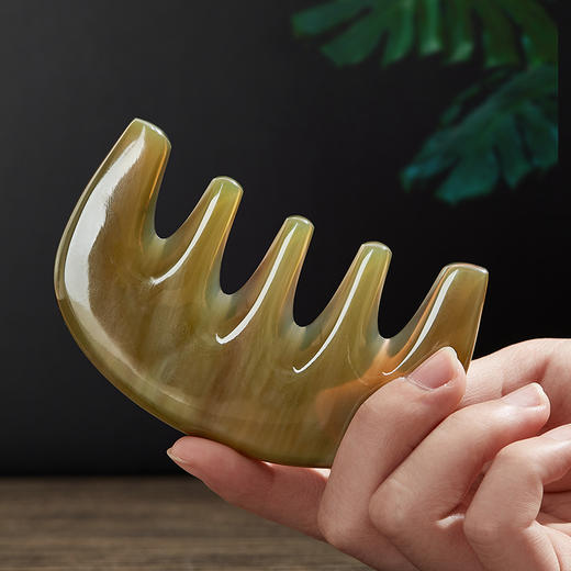 初心| 牦牛角五齿经络梳 商品图1