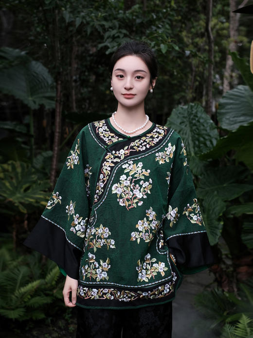 盛唐牡丹 |高货-大宋玉兰重工刺绣中式太太服 商品图0