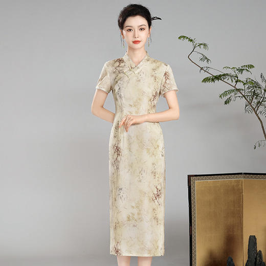 【萧竹】新中式国风汉服，开领日常旗袍连衣裙XGT-Q24081 商品图0