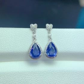 1.76ct 1.59g 蓝宝石耳坠
