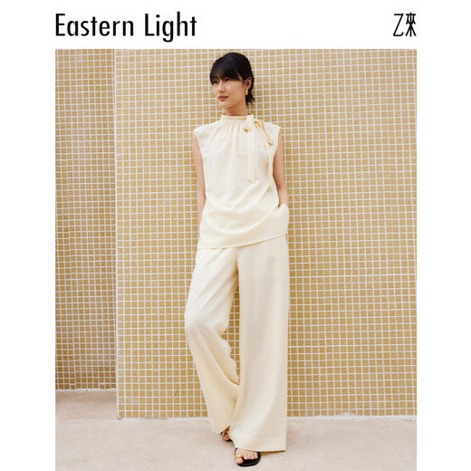 Eastern Light/乙来【韩国皱丝麻】夏季凉感阔腿裤显瘦垂感裤子女 新款 商品图6