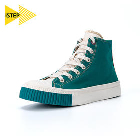 ISTEP白花蛇草水联名圆标高帮帆布鞋男女同款