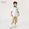 【凉感快干】马克珍妮男童休闲学院短袖polo衫儿童上衣夏装240788 商品缩略图1