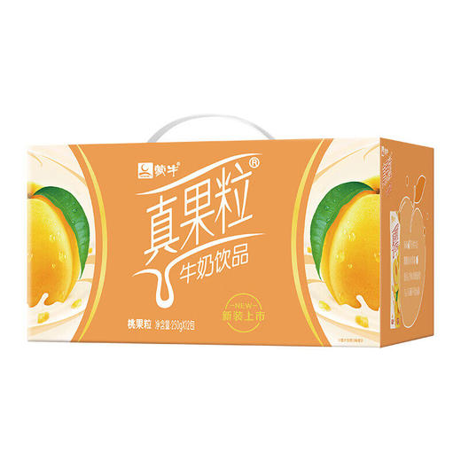 蒙牛-真果粒黄桃果粒牛奶饮品250g *12/箱 商品图0