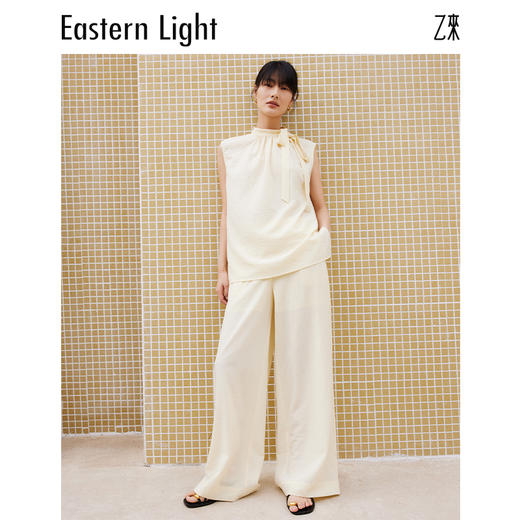 Eastern Light/乙来【韩国皱丝麻】夏季凉感阔腿裤显瘦垂感裤子女 新款 商品图5