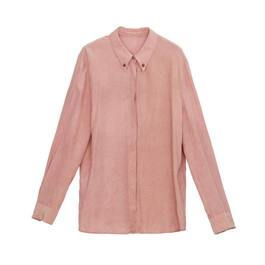 谜底衬衫长袖女2024秋新品通勤风简洁利落宽松纯棉衬衣243MC1194 商品图4