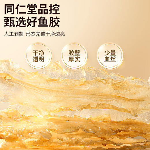 【正宗同仁堂品牌】北京同仁堂 鱼胶80克（1.5-7克 /头）高蛋白质 严选优质大西洋海域 形态完整SY 商品图4