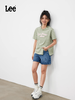 Lee夏日圆领下摆开衩条纹宽松女短袖T恤LWT002422101077 商品缩略图3
