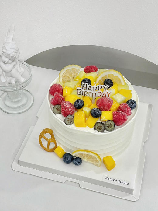 水果简约森系蛋糕（不是草莓季节会树莓替换） 商品图0