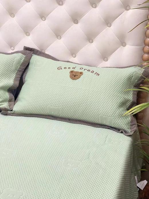 凉席冰感豆豆凉席可爱小熊卡通床盖款冰丝空调凉席三件套 商品图6