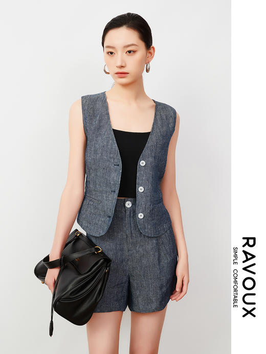 263110101亚麻牛仔套装 商品图2