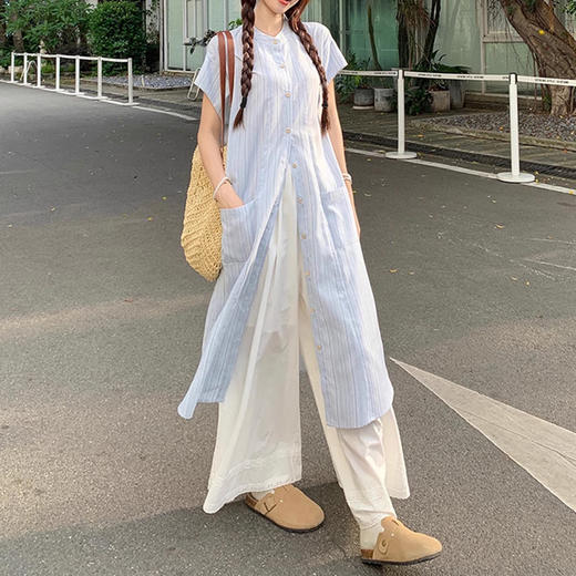裁缝学苑AQ320短袖衬衫连衣裙纸样女装夏季新款叠穿新中式a字长裙子版型 商品图4