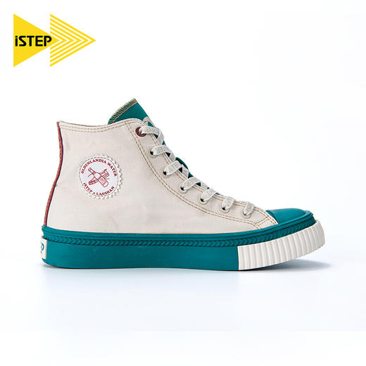 ISTEP白花蛇草水联名圆标高帮帆布鞋男女同款 商品图2