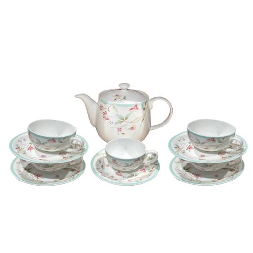 【餐具清仓特惠4折】隆达卡布奇诺8人用32头骨瓷餐具卡布奇诺6人用13头下午茶具 商品图1