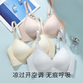 【298选3】A1-【A-C杯】【超薄凉感冰皮洞洞杯】裸感无痕美背内衣无钢圈聚拢夏季薄款文胸  月舞花眠