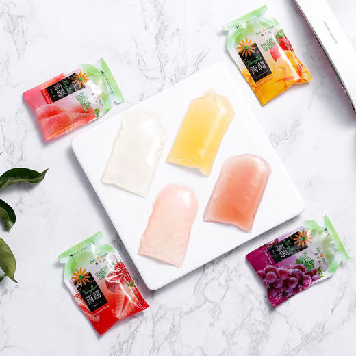 芭干达综合水果味蒟蒻(魔芋)果汁果冻200g/056047 桃子味+芒果味+葡萄味+草莓味清透爽口 商品图1