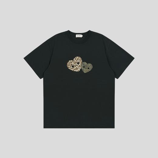 GOODBAI双色表情爱心印花oversize短袖T恤 商品图2