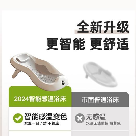 婴儿洗澡躺椅宝宝洗澡浴架新生儿浴盆坐托浴网浴床感温可坐躺浴架 商品图1