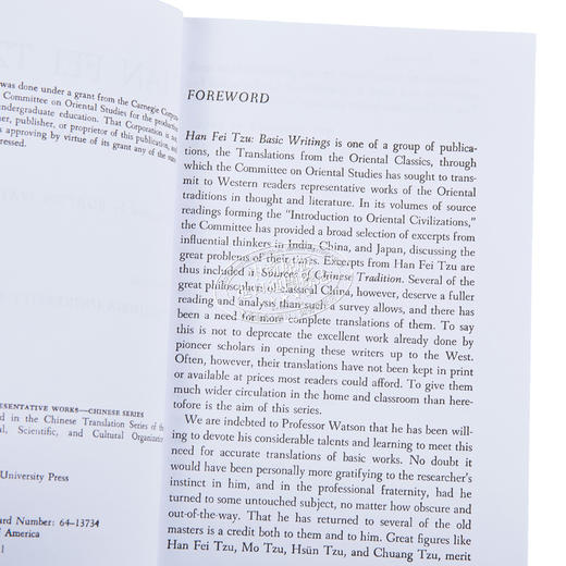 【中商原版】韩非子 基本著作 华兹生译 Han Fei Tzu Basic Writings 英文原版 Burton Watson 古代哲学 商品图3