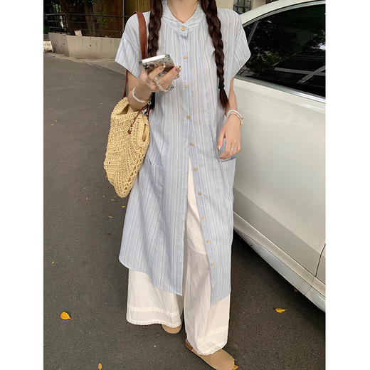 裁缝学苑AQ320短袖衬衫连衣裙纸样女装夏季新款叠穿新中式a字长裙子版型 商品图3