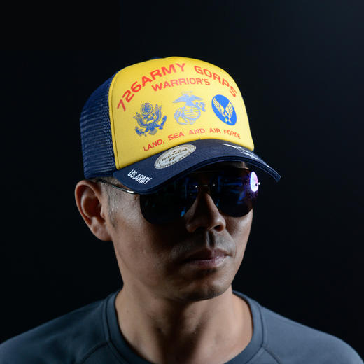 自由基地夏季新款卡车帽网眼帽防晒透气古着帽实拍头围均码正品帽 CAP-208-KC01 商品图3