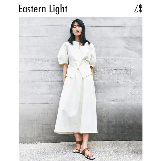 Eastern Light乙来【明星同款】短袖T恤女新款花苞短袖小衫法式上衣 商品图8