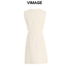 VIMAGE纬漫纪气质千金感修身小香风显瘦无袖露腰连衣裙秋新款V2207808 商品缩略图1
