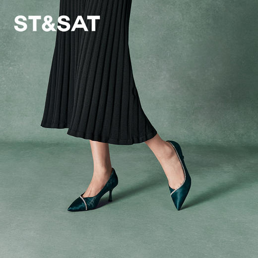 星期六优雅钻条尖头细高跟SSC3111094 商品图5