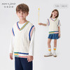 马克珍妮秋装新款 男童学院风V领绞花柔软针织衫马甲231819 商品缩略图0