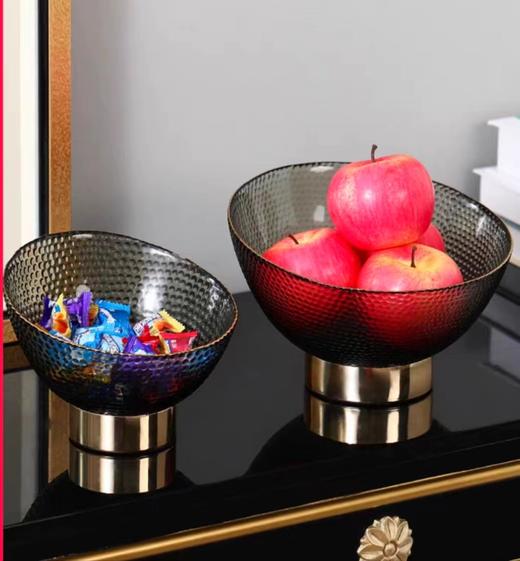 康巴赫生活馆现代创意轻奢玻璃水果盘摆件 商品图0