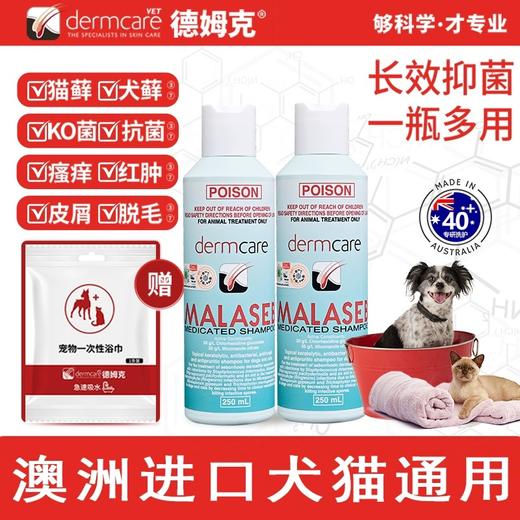 澳洲Dermcare麻辣洗抗菌药浴香波 250ml  官方直供 正品保证   犬猫通用 猫癣马拉色菌等皮肤问题 商品图1