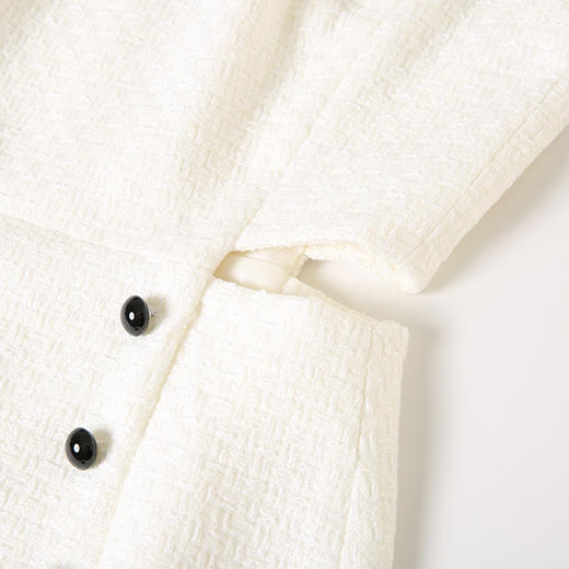 VIMAGE纬漫纪气质千金感修身小香风显瘦无袖露腰连衣裙秋新款V2207808 商品图4