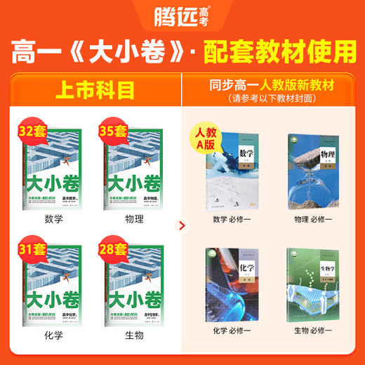 腾远高考2025高一大小卷高中同步测试卷数学物理化学生物必修一二 商品图3
