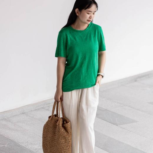 菜菜家亚麻T恤|100%法国雨露麻，奢侈高克重，柔软透气 商品图10