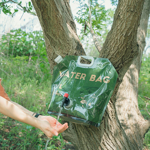 「第2个半价！大容量」户外大容量水袋 折叠储水袋 加厚带阀门露营用品软体收纳塑料水桶户外装备 商品图1