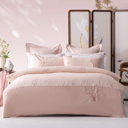 多喜爱 新绒棉磨绒床上用品四件套金叶知秋/月影芭蕉/粉墨诗韵/fx 商品图11